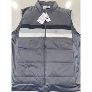 Original Penguin Sport Vest Mens XXL New Full Zip Quiet Shade Gray Puffer‎